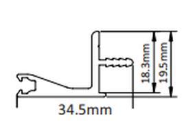 CAP 138 Grey Sapphire Finish 27 mm Aluminium Wall Carcase Gola Profile ...