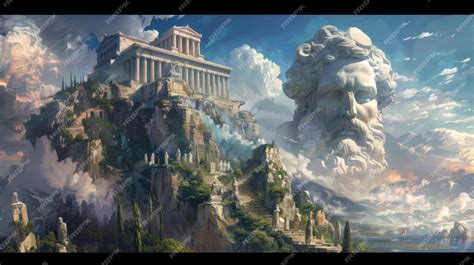 Ancient Greek Gods Abode on Mount Olympus | Premium AI-generated image