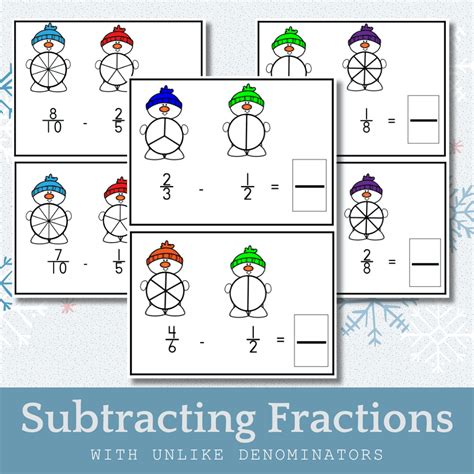 Image result for Adding and Subtracting Unlike Fractions Worksheet