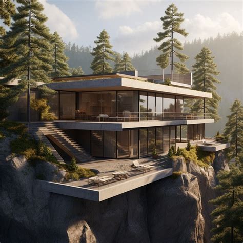Modern houses in the mountains made of concrete and timber | Modern ...