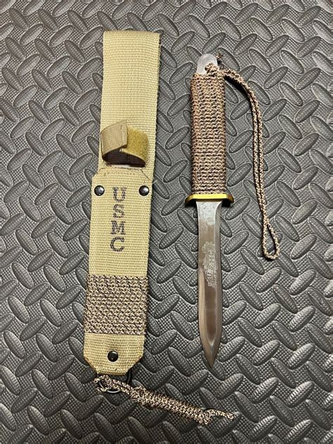 Eck Knife USMC Gulf War Commemorative Commando Knife with Nylon Sheath | #4583024099
