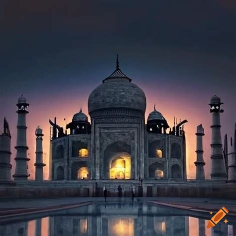 Black marble Taj Mahal on Craiyon