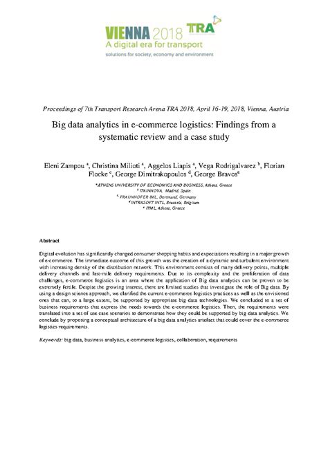 Big data analytics in e-commerce logistics - The immediate outcome of ...