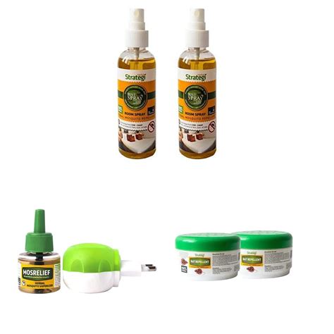 Herbal Strategi Just Spray Herbal Mosquito Spray, 100Ml (Pack Of 2 ...