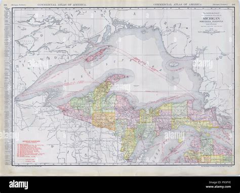 Michigan upper peninsula map hi-res stock photography and images - Alamy