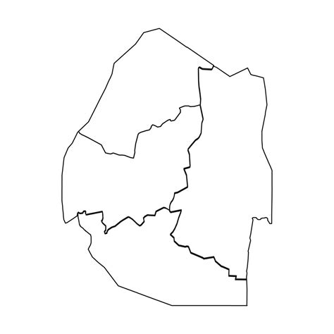Outline Sketch Map of Eswatini With States and Cities 25843924 Vector Art at Vecteezy