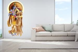 Ocean Decore 60 cm radha krishna 3d wall stickers Self Adhesive Sticker ...