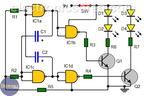 Image result for Self-Flashing LED Circuit