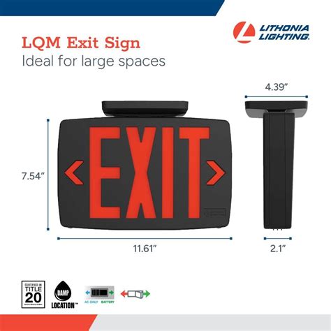 LithoniaLighting Lithonia Lighting Quantum LED Exit Sign, Dual Sided ...