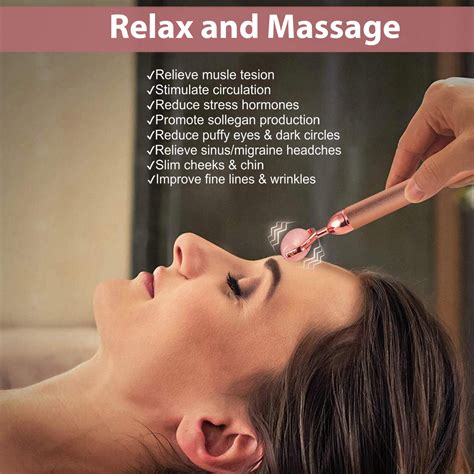 AGARO 3-In-1 Electric Rose Quartz Face Roller, Facial Roller Kit for ...