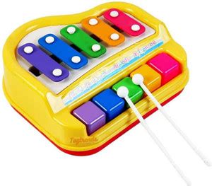 Toyvala Xylophone 2-in-1 Premium Piano 5 Key Scale Musical Toy For Kids ...