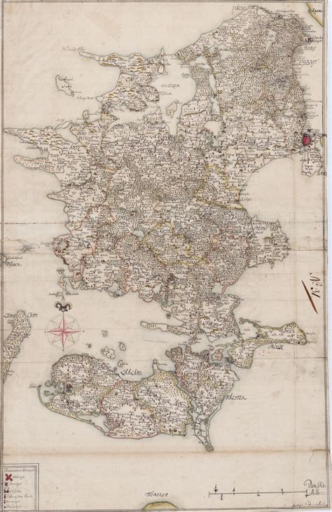 Map of Zealand region in Denmark anno 1750 [1382x2132] : r/MapPorn