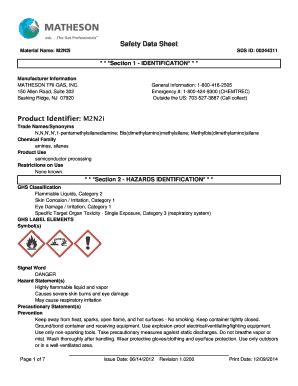 Fillable Online Safety Data Sheet Material Name: M2N2i SDS ID: 00244311 ...
