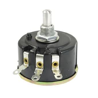 Uxcell WX050 Round Shaft Rotary Wire Wound Potentiometer, 1K Ohm, 5W, 6 ...