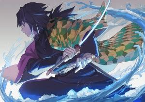 Kimetsu No Yaiba Ufotable Tomioka Giyuu Baicha Oqqa Long Matte Finish ...