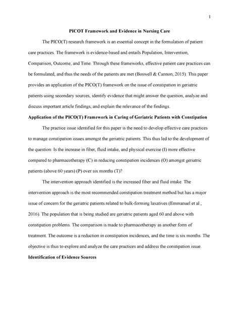 Image result for PICOT Framework Explained