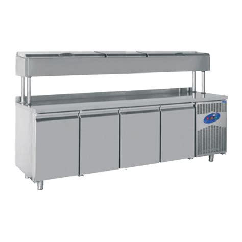 ثلاجة مكياج مطورة CSA CS-TEK 4-700-YM، 4 أبواب، 632 لتر
