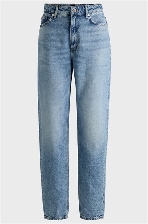 BOSS - Mom jeans in light-blue denim - Blue