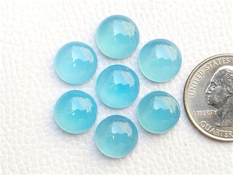 Buy Sky Blue Onyx Cabochon 12x12mm Round Shape 1 Pair Sky Blue Onyx ...