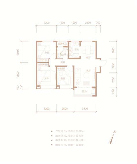 一梯两户三室两厅两卫106平米cad图纸-包图网