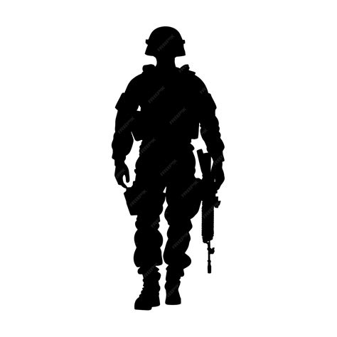 Premium Vector | Soldier and army force silhouettes soldier army silhouettes army soldiers with ...