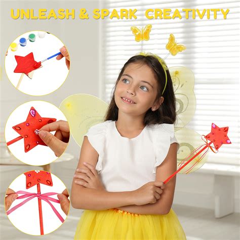 Snapklik.com : Pllieay Princess Fairy Wand Kit Includes 21 Unfinished Wooden Princess Wands Gem ...
