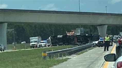 Multi-car crash involving overturned truck on I-95 south ...