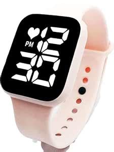 ROYAL HABIBI Square Big White LED Digital Watch for Boys Kids Watch for ...