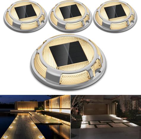 FabStyl Solar Ground Lights Outdoor Garden, 4 Pack Solar Lights 2 ...