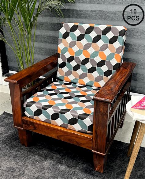 ohello® Stretchable/Spandex Printed Sofa Slip Cover, Pack of 10 Sofa ...