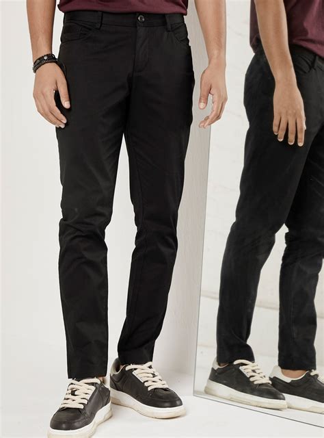 Buy Black Sable Chino | Casual Black Solid Chino for Men Online | Andamen