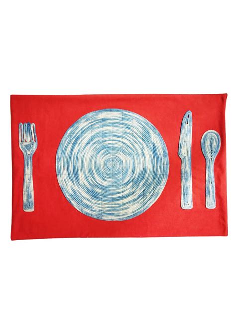 Get Red Fork, Spoon & Knife Placemat at ₹ 1110 | LBB Shop