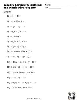 Distributive Property Worksheets 的图像结果