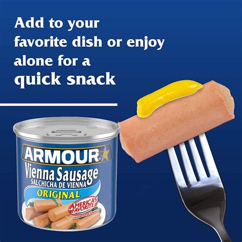 Armour Star Vienna Sausage Original Flavor 4.6 OZ, 48 Pack - Canned ...