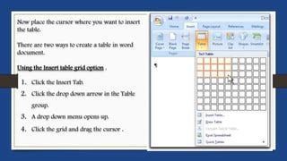MS Word Simple Table Tutorial for Grade 4 ICT 的图像结果