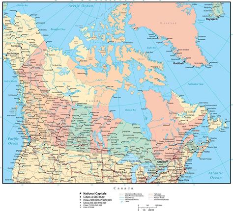 Map Of Canada With Cities And Provinces