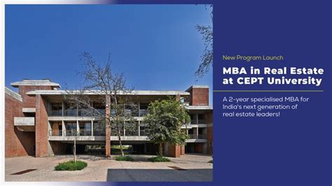 CEPT University Launches MBA in Real Estate - CEPT University
