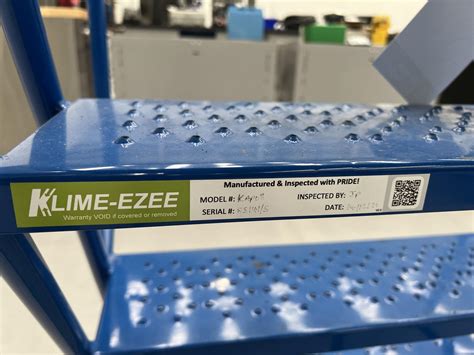 Klime-ezee, KAP08 eight tread mobile steel warehouse steps, Serial No. Unknown, platform height 2