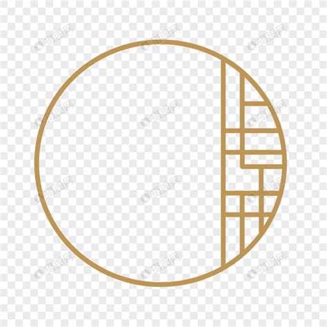 中国风古风金色圆圈简约边框元素素材下载-正版素材401128852-摄图网