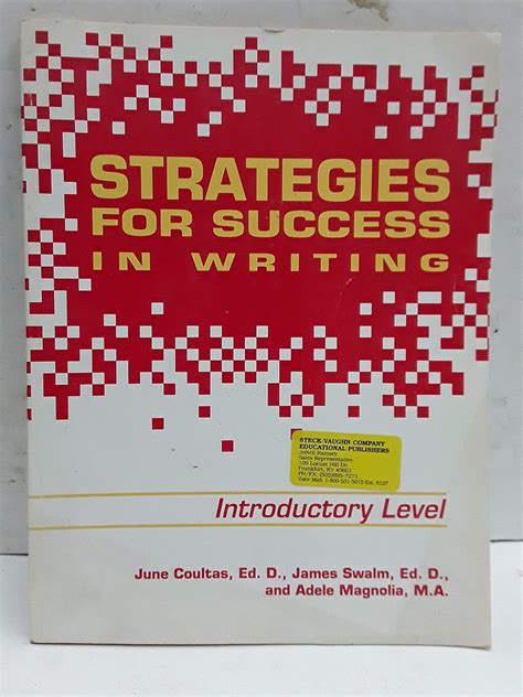 Strategies for Sucess in Writing (Introductory Level) : Stech-Vaughn ...