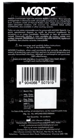 Moods Trance Amplified Sensations Dotted Condom 10 - Uses, Side Effects ...