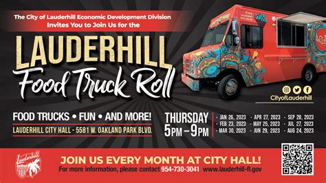 2023 Monthly Food Truck Roll - The Lauderhill CRA