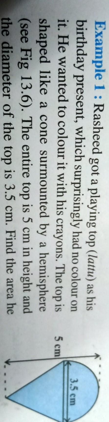 Rasheed got a playing top ( lattu ) as his birthday present , which ...