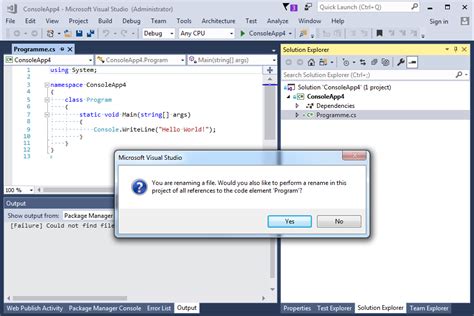 How to Rename a Visual Studio Project WinForms 的图像结果
