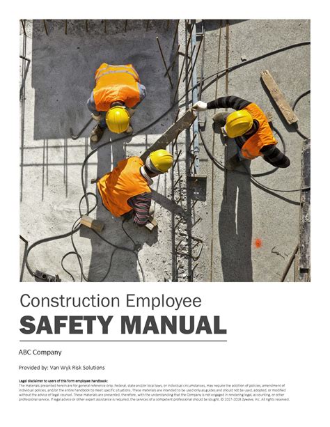 Construction Safety Manual Template