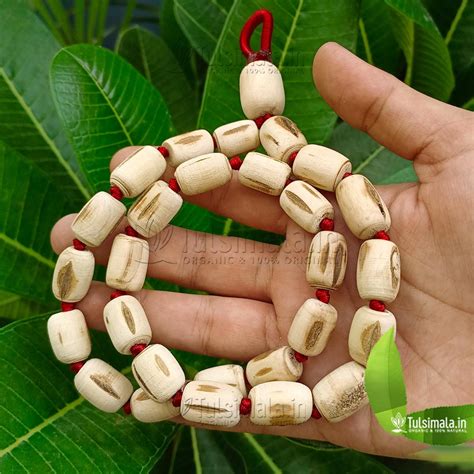 27+1 Beads ISKCON Original Tulasi Japa Mala 16mm-12mm - Tulsi Mala