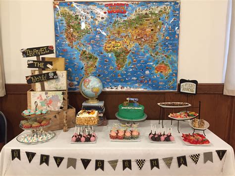 Travel themed party | Birthday party decorations, Travel party theme ...
