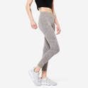 Cotton Women Trackpants for Gym 7/8 with Key Pocket 500- Iron Grey