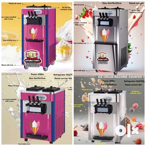 Softy Ice cream machine,Sugarcane Juice,Juice dispenser,Ice Box,Lassi ...