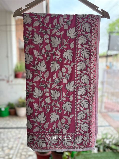 Coral Pink Kashmiri Ari work – ANKUR